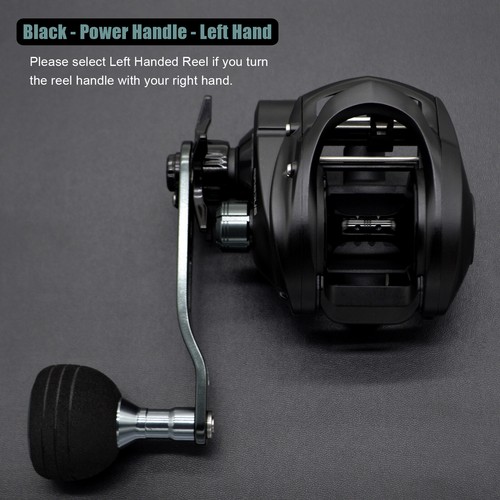 Carrete de pesca Baitcasting serie 300 26 lb arrastre máximo 7+1 rodamientos relación de transmisión 6,3:1 - Imagen 13 de 13
