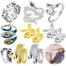 RechicGu 14 Pcs Crochet Knitting Ring Set Adjustable Crochet Tension Ring,Fin...