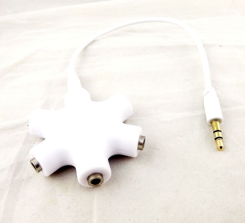 Auriculares de 3,5 mm divisor auxiliar de audio 1 macho a 2 3 4 5 hembra cable de puerto - Imagen 8 de 9