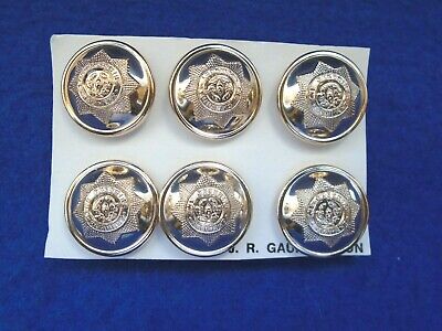 GAUNT 6 X ROYAL REGIMENT OF FUSILIERS 19MM ANODISED STAYBRITE GOLD BUTTONS