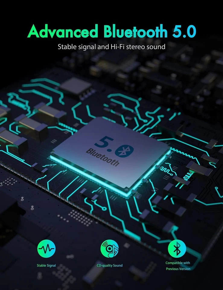 Bluetooth 5.0 Transmitter Receiver 2 IN 1 Wireless Audio 3.5mm Jack Aux Adapter - Image 2 of 4