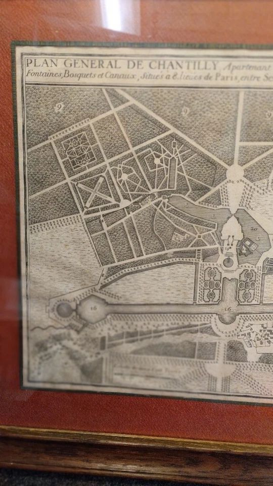 Plan Général De Chantilly Début XVIIIe Antoine Coquart 1705 - Photo 3/4