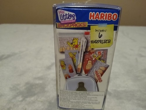 REAL LITTLES Backpacks! HARIBO Happy Cola With 6 Surprises Keychain Bag RARE NEW - Picture 8 of 9