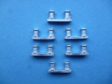 Model Boat white metal Bollards,Bollard,Approx 16mm Wide 6 Pcs Like Robbe Krick.