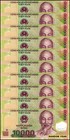 Vietnamese Currency 10000 Vietnam Dong, Random Year, UNC, Polymer X 10 PCS