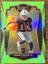 2020 Select Henry Ruggs III Rookie #'d /49 Neon Green Prizm Premier RC #158 SP