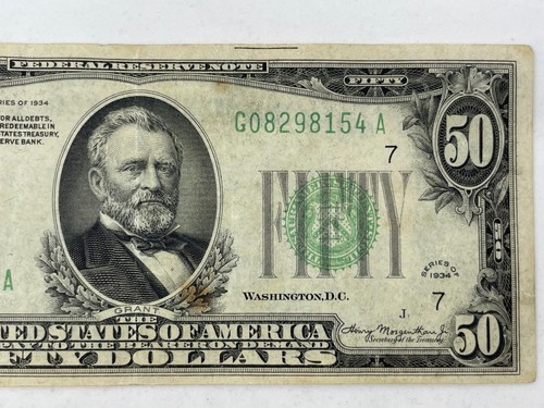 2- Billetes de $50 de la Reserva Federal de 1934, Chicago *Circulados F5,30 - Imagen 3 de 9
