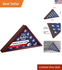 Large Flag Display Case - Fits Folded 5x9.5' Burial Flags - Silhouette Collec...