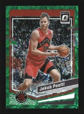 Jakob Poeltl 2023-24 Donruss Optic Green International #94 SN,/65