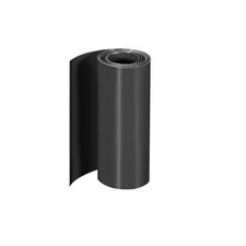 PVC Heat Shrink Tube 125mm Flat Width Wrap for Dual Layer 18650 2 Meter Black