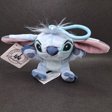 Disney Parks VERY CUTE STITCH KEYCHAIN BAG CLIP 4" Plush STUFFED ANIMAL NWT
