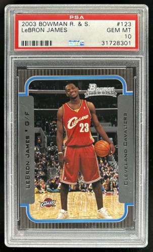 2003-04 Bowman Rookies & Stars LeBron James Rookie RC #123 Cavaliers PSA 10