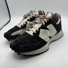 New Balance 327 Black White Suede Nylon Sneak...