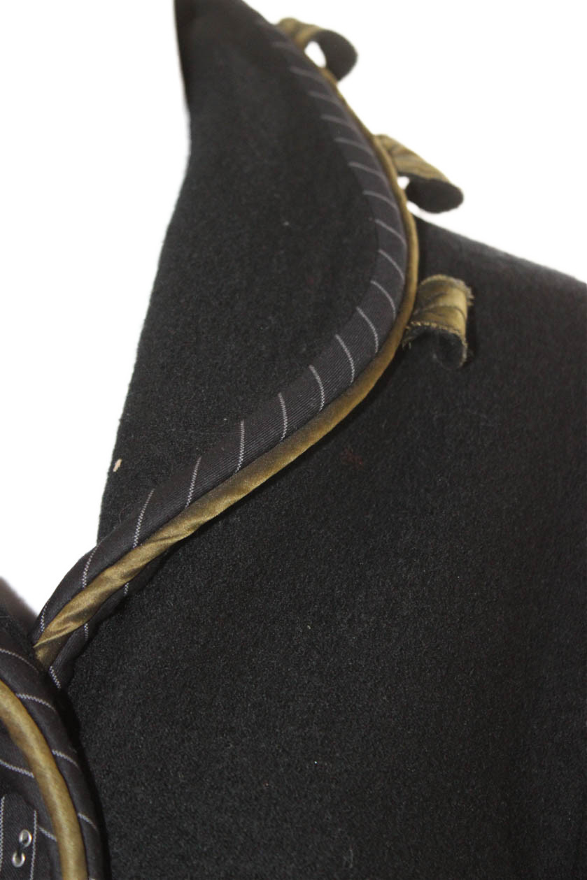 Covelo Women Basic Wool Jacket Black Button Long … - image 2