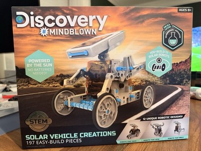 Discovery Mindblown Solar Vehicle Creations STEM Kit 197 Pieces 12 Robots Age 8+