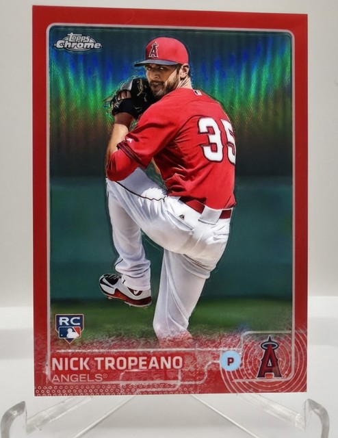 2015 Topps Chrome - Nick Tropeano #22 Red Refractor /5 (RC)
