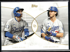 Topps Dynamic Duals Baseball Base Card 9 Corey Seager / Cody Bellinger - PR: 120