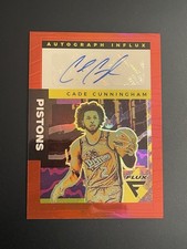 2023-23 Panini Flux Autograph Influx Cade Cunningham Red Prizm Auto /49 2nd Year