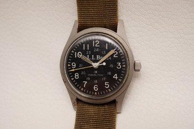 Vintage Hamilton Khaki L.L.Bean 9219 33mm Manual-Wind Field Watch