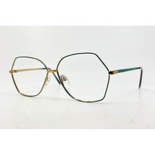 Silhouette M 6107 V 6058 Vintage Eyeglasses Gold Green Geometric Frame Austria