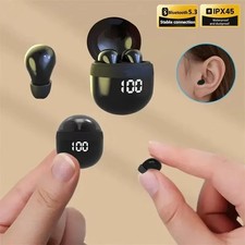 NEW  TWS Mini Earbuds Invisible Sleep HeadphoneBluetooth 5.3 Earphones Wireless
