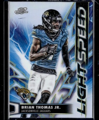 2025 Topps Chrome Cosmic #LS-26 Brian Thomas Jr. Light Speed Jaguars