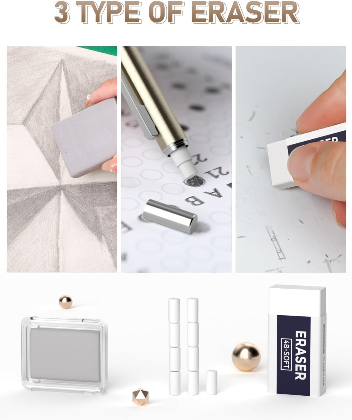 35-PCS Art Mechanical Pencils Set, 3 PCS Metal Drafting Pencil 0.5 mm & 0.7 mm