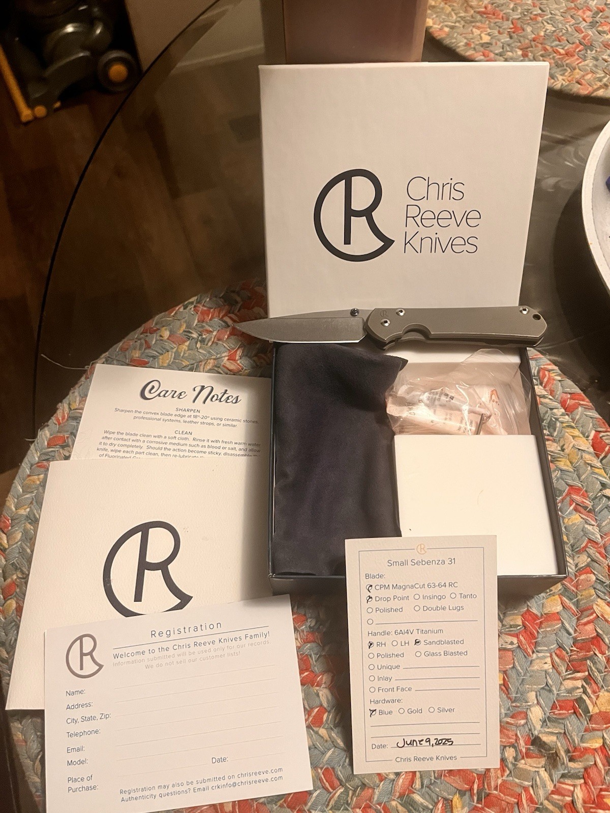 Chris Reeve Knives CRK Small Sebenza 31 MagnaCut Knife Used Condition