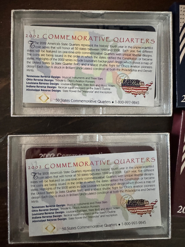 2002 50 STATES COMMEMORATIVE QUARTER SET LOT PHILADELPHIA & DENVER MINT - Picture 6 of 7