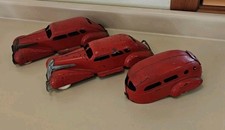 Vintage Wyandotte Large La Salle Sedan x 2  & Trailer Camper 1930s Made in USA