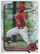 2022 Bowman Draft Victor Acosta Rookie RC Speckle Refractor #BDC-70 Reds