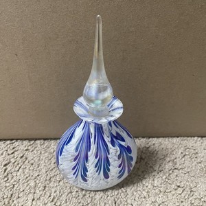 Vintage Murano Italy Art Glass Perfume Decanter Bottle With Dauber