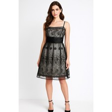 RM Richards Dress Womens 20W Black Lace Overlay Formal Evening Party Cocktail