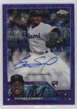 2023 Topps Chrome Update Purple Speckle Refractor /299 George Soriano Auto n0c