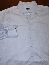 Proper Cloth Men's 19.5 Non-Iron Supima Blue Pinpoint Cotton Dress Shirt