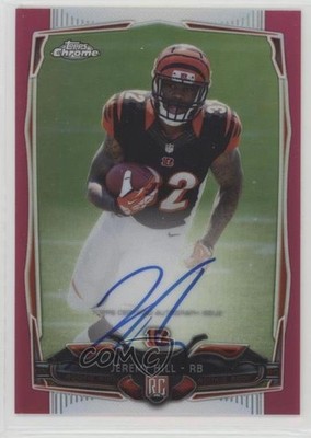 2014 Topps Chrome BCA Pink Refractor Rookie 25/75 Jeremy Hill #125 Auto RC 3c4