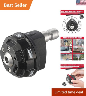 #ad Versatile 6 in 1 Pressure Washer Nozzle with Quick Connect amp; Removable Filter $37.99