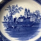 Antique Flow Blue “Togo” Soup Bowl With Scalloped Rim From Stoke, England FLAW — photo 4