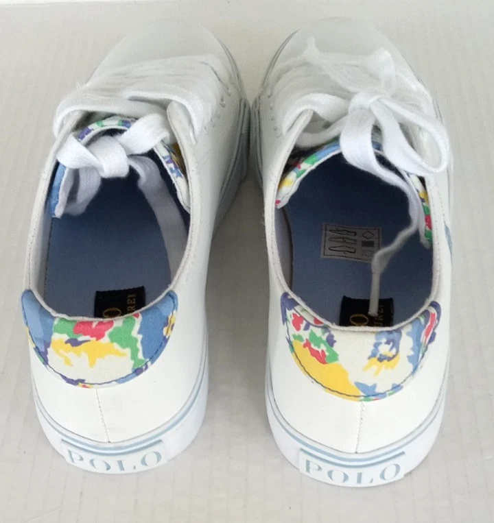 Talla 4 Polo Ralph Lauren Zapatos Tenis Fantor Niñas Grandes Floral Poni Con Cordones Foto 4 de 4