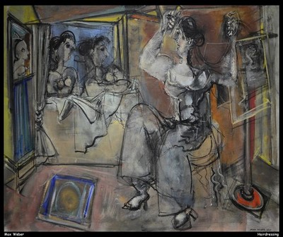 Max Weber Friseur O 1 Kunstdruck Poster Wanddeko stilvolles Ausstellungsgemälde