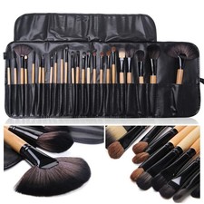 24 Pcs  Professional Wood Handle Makeup Set E...