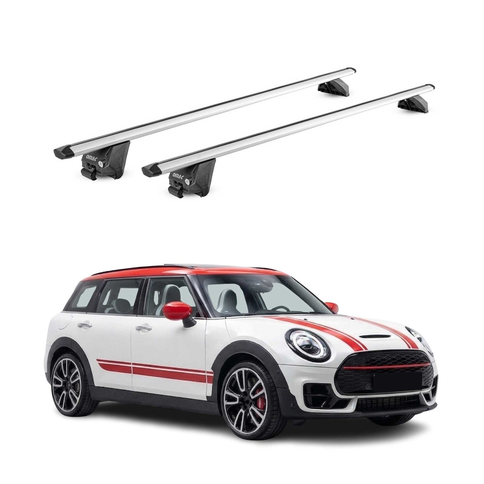 Barres de toit Mini Clubman F54 pour manquer de place dans le coffre alu gris