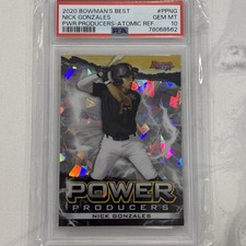 2020 BOWMAN'S BEST PSA 10 NICK GONZALES POWER PRODUCERS ATOMIC REFRACTOR Pirates