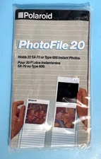 Polaroid PhotoFile 20 For SX-70 & Type 600 Instant Photos Vintage 1983