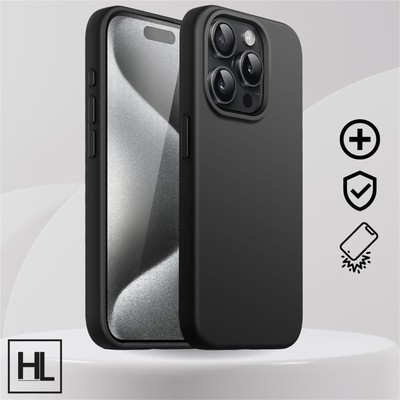 Dünne Hülle für iPhone Samsung Pro Max Schutz Stoßfest Schwarz Case Silikon