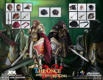 COOMODEL ML003 1/12 Myth and Legend King Arthur-Paladin & Mordred-Black Knight 