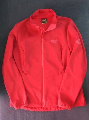 Jack Wolfskin Damen FlexShield Softshell Jacke Rot Beere Gr. L Gut