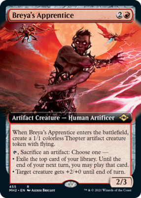 Breya's Apprentice - Foil - Extended Art Light Play, English Magic the Gathering