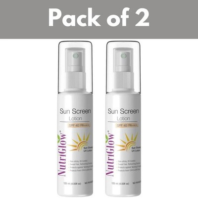 NutriGlow Sunscreen Body Lotion LSF 40 & PA+++, Non Greasy, Broad Spectrum 120ml