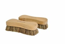All-Natural Wooden Scrub Brush Set  Wooden Handle  Palmyra Bristle Brush fo...